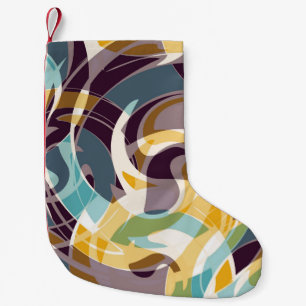 Abstract geometric objects graffiti grunge effecta small christmas stocking
