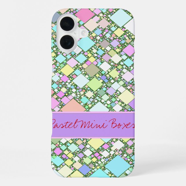 Abstract Geometric Pastel Background Personalized  iPhone Case (Back)