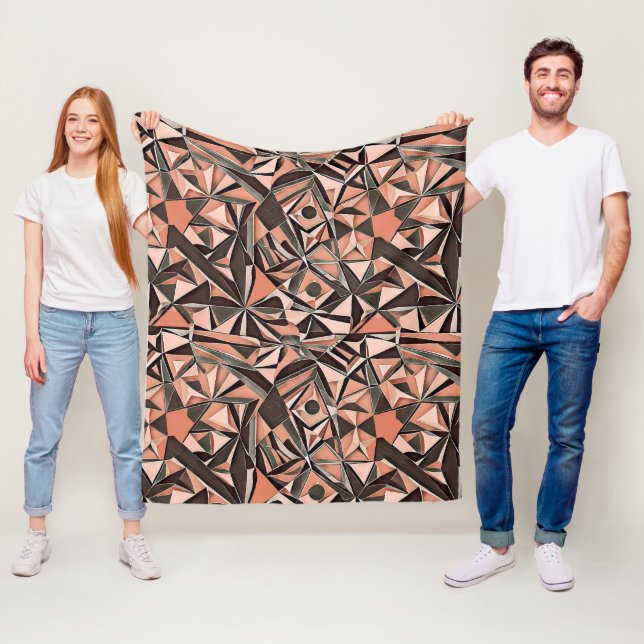 Abstract geometric pattern 39 - Fleece Blanket (In Situ)