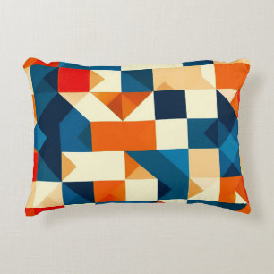 Abstract Geometric Pattern Accent Pillow