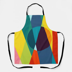 Abstract geometric pattern apron