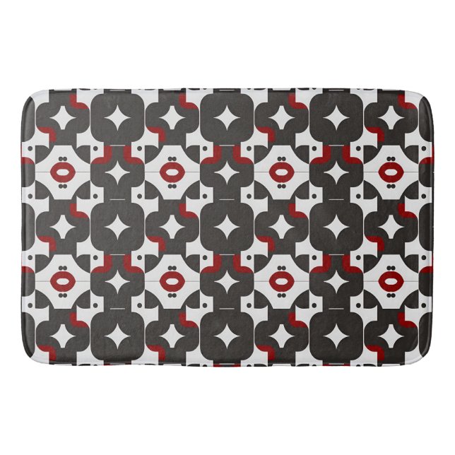 Abstract Geometric Pattern Bath Mat (Front)