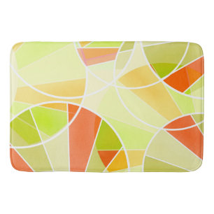 Abstract geometric pattern bath mat