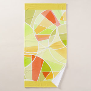 Abstract geometric pattern bath towel
