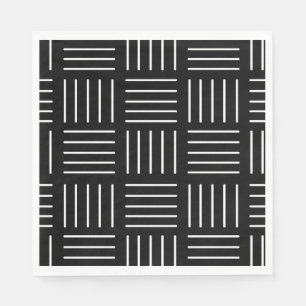 Abstract geometric pattern - black and white. napkin