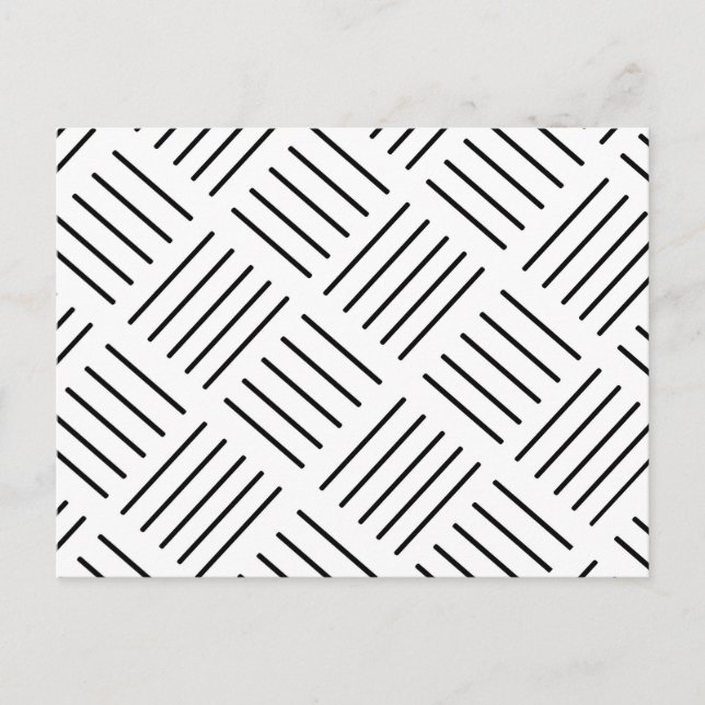 Abstract geometric pattern - black and white. postcard (Front)