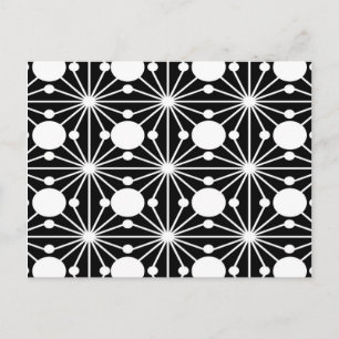 Abstract geometric pattern - black and white. postcard