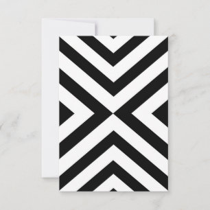Abstract geometric pattern - black and white. RSVP card