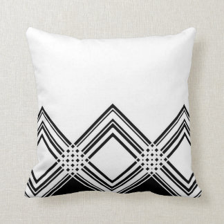 Abstract geometric pattern - black and white. throw pillow