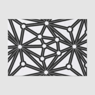Abstract geometric pattern - black and white. tissue paper