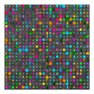 Abstract Geometric Pattern Canvas Poster