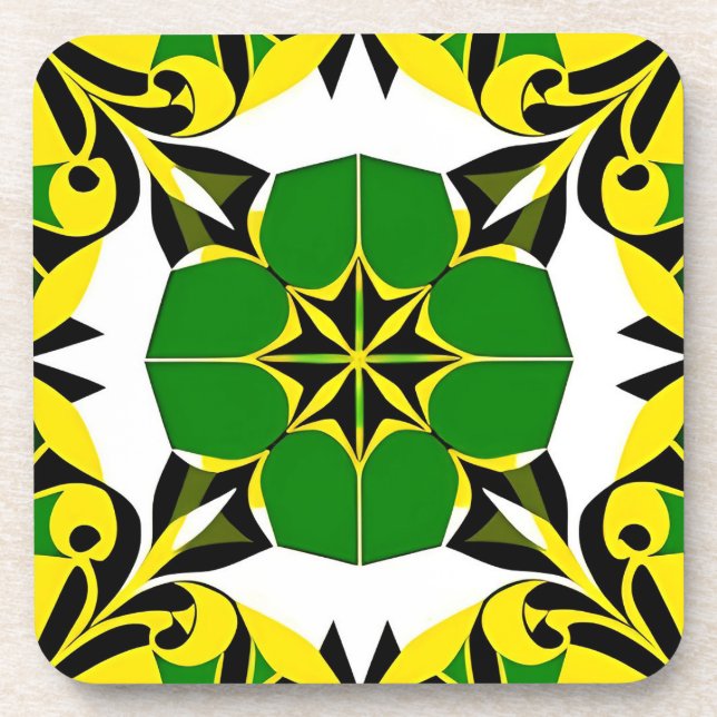 Abstract Geometric Pattern Coaster (Front)