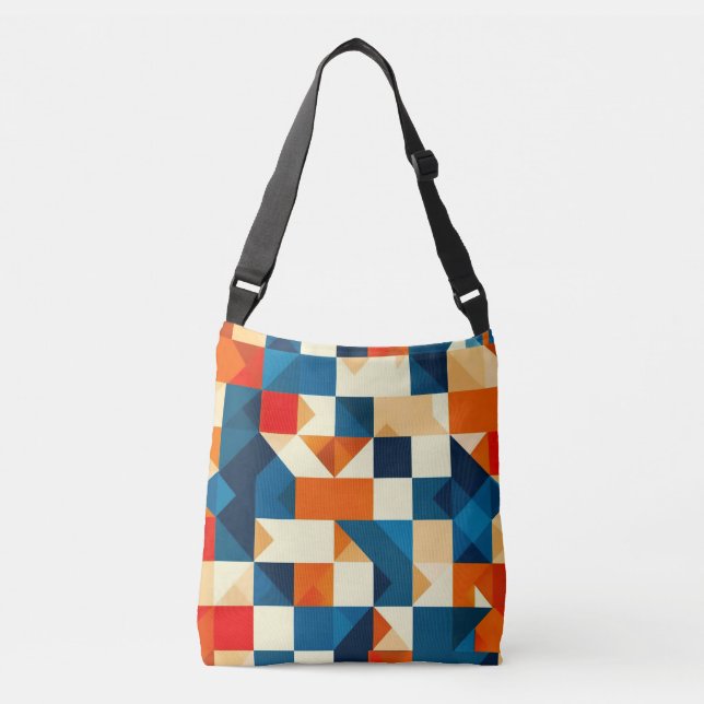 Abstract Geometric Pattern Crossbody Bag (Front)