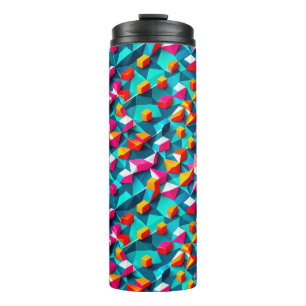 Abstract geometric pattern design14 thermal tumbler