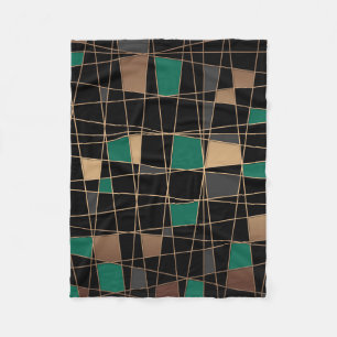 Abstract geometric pattern fleece blanket