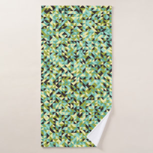 Abstract Geometric Pattern generative computationa Bath Towel