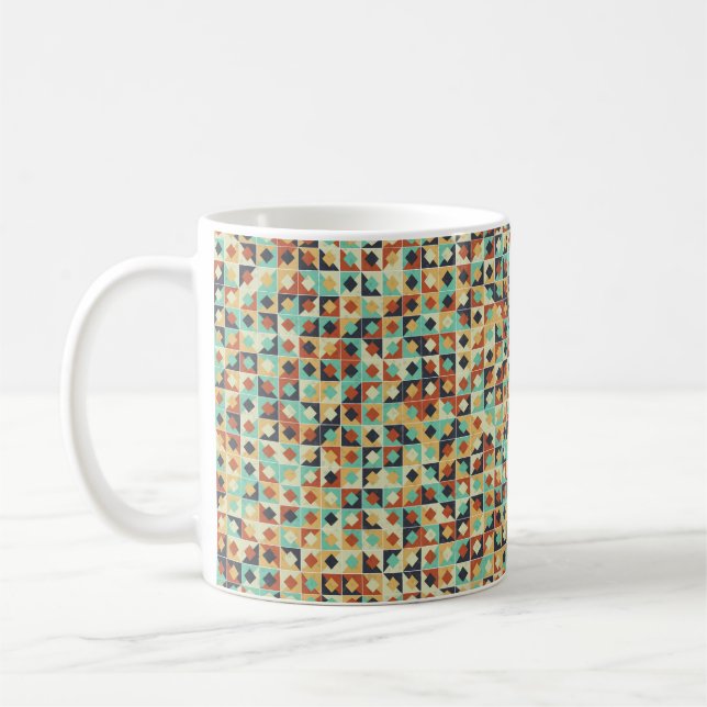 Abstract Geometric Pattern generative computationa Coffee Mug (Left)