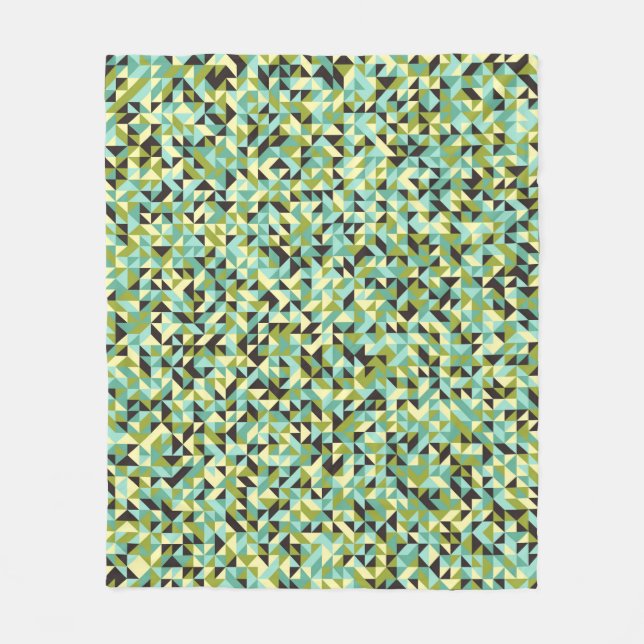 Abstract Geometric Pattern generative computationa Fleece Blanket (Front)