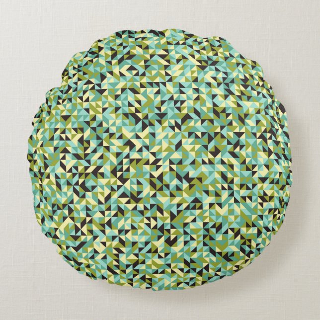 Abstract Geometric Pattern generative computationa Round Pillow (Front)