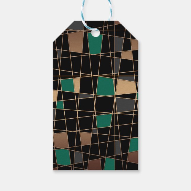 Abstract geometric pattern gift tags (Front)