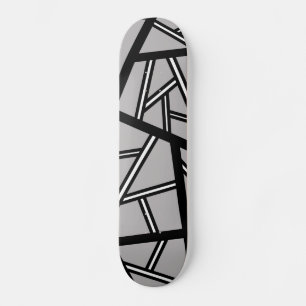 Abstract geometric pattern - grey skateboard