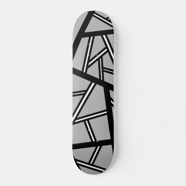 Abstract geometric pattern - grey skateboard (Front)