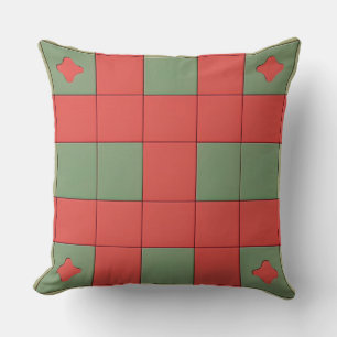 Abstract Geometric Pattern in Bold Colours Throw Pillow