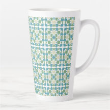 Abstract Geometric Pattern in Green and Blue