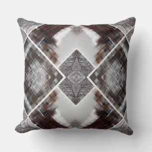 Abstract Geometric Pattern in Winter Throw Pillow
