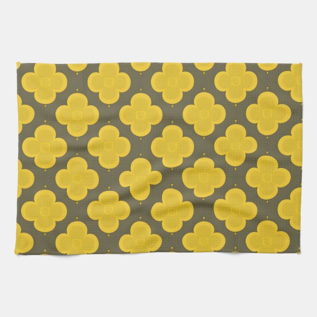 Abstract Geometric Pattern Kitchen Towel (Horizontal)