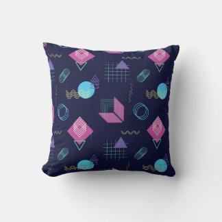 Abstract geometric pattern, line shapes. throw pillow
