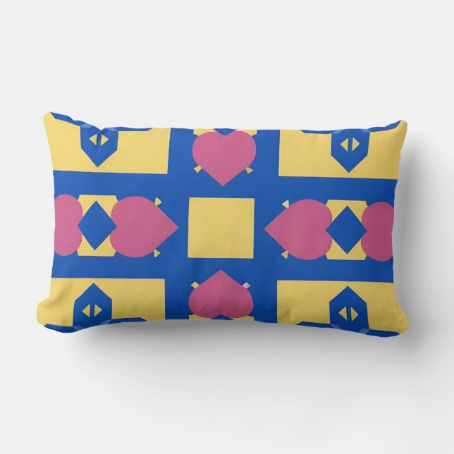 Abstract Geometric Pattern Lumbar Pillow (Front)