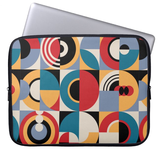 Abstract geometric pattern. Memphis style print de Laptop Sleeve (Front)