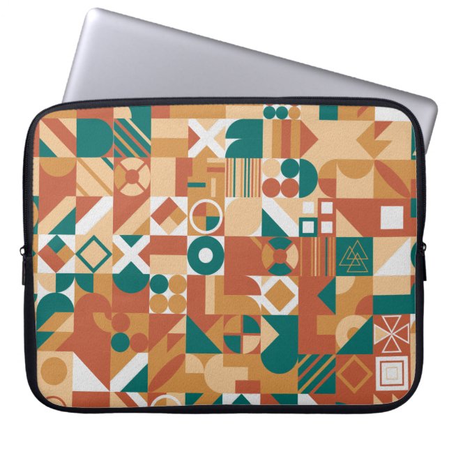 Abstract geometric pattern. Multicolor Figures. Te Laptop Sleeve (Front)