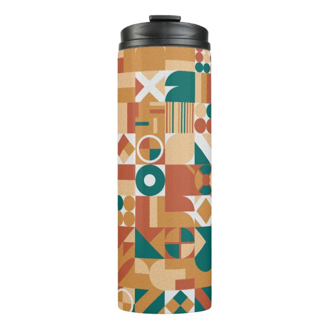 Abstract geometric pattern. Multicolor Figures. Te Thermal Tumbler (Front)