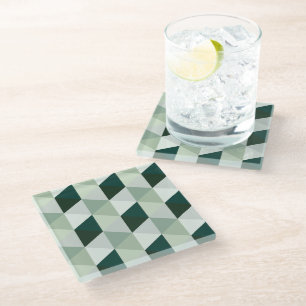 Abstract Geometric Pattern - No. 01 Glass Coaster