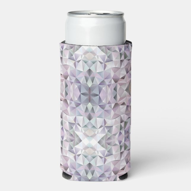 Abstract geometric pattern on a cylindrical object seltzer can cooler (Seltzer Front)