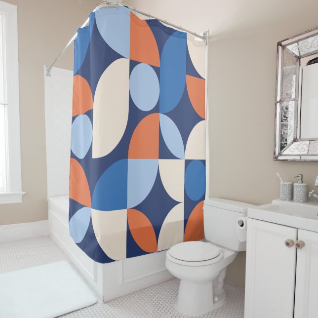 Abstract Geometric Pattern Orange Blue (In Situ)