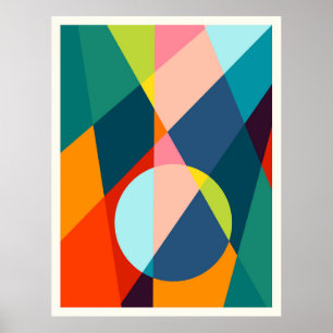 Abstract geometric pattern poster