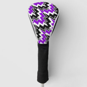 Abstract geometric pattern - purple golf head cover