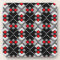 Abstract geometric pattern - red, black and grey.