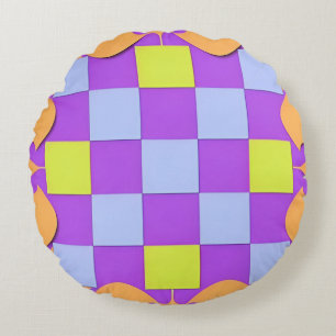 Abstract Geometric Pattern Round Pillow