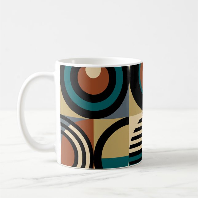 Abstract geometric pattern. Seamless memphis style Coffee Mug (Left)