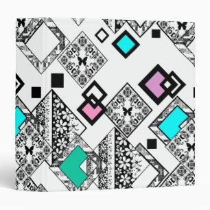 Abstract geometric pattern shapes rhombus ornament binder