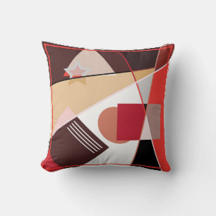 Abstract geometric pattern,  silk scarf shawl desi throw pillow