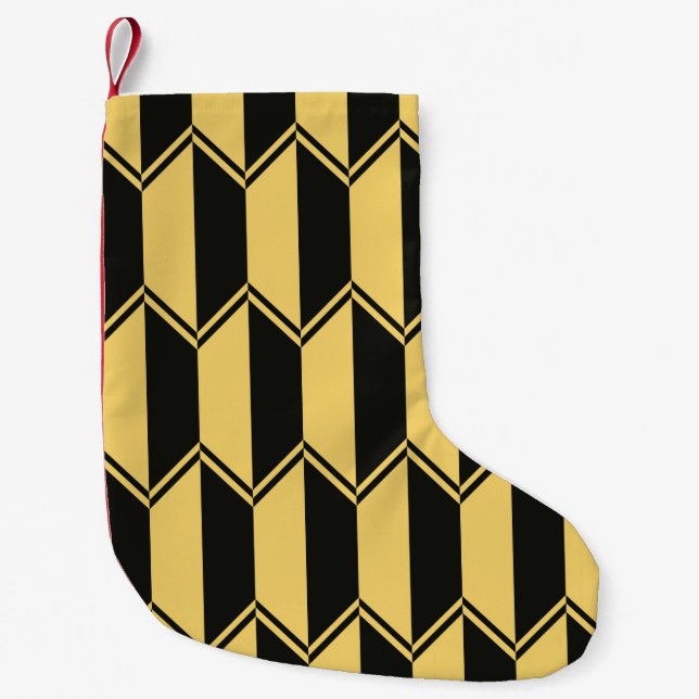 Abstract geometric pattern  small christmas stocking (Front)