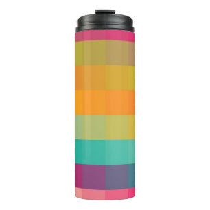 Abstract geometric pattern thermal tumbler