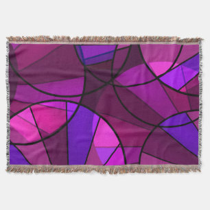 Abstract geometric pattern throw blanket