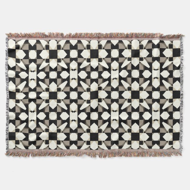 Abstract Geometric Pattern Throw Blanket (Front)