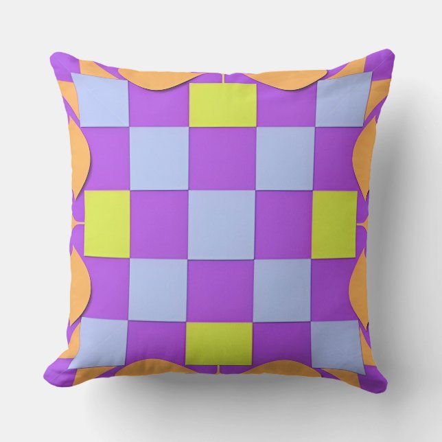 Abstract Geometric Pattern Throw Pillow (Front)